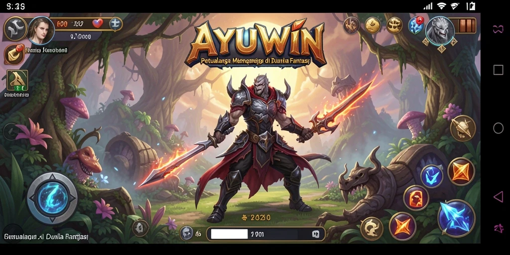 Tampilan gameplay Adventure AYUWIN yang menakjubkan dan penuh tantangan.
