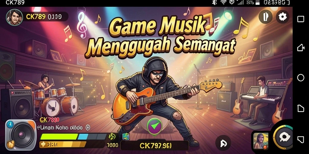 Screenshot CK789 menampilkan permainan musik yang seru dan interaktif.