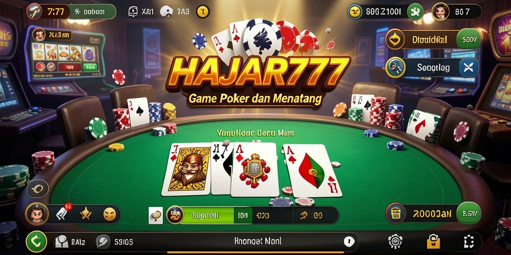 Tampilan menarik dari gameplay Poker di HAJAR777.
