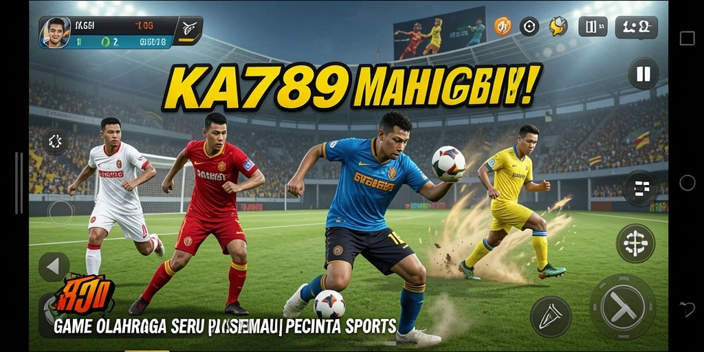 Screenshot utama KA789 menampilkan momen seru dalam permainan olahraga.