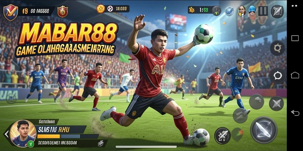 Tampilan gameplay seru di MABAR88 yang penuh aksi olahraga.