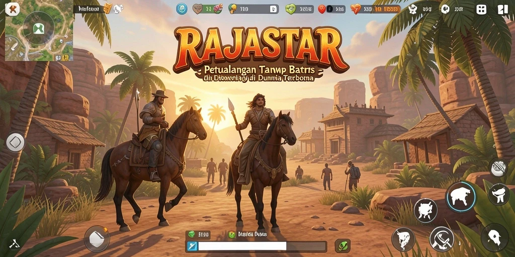 Gameplay RAJASTAR yang menarik di dunia terbuka yang luas.