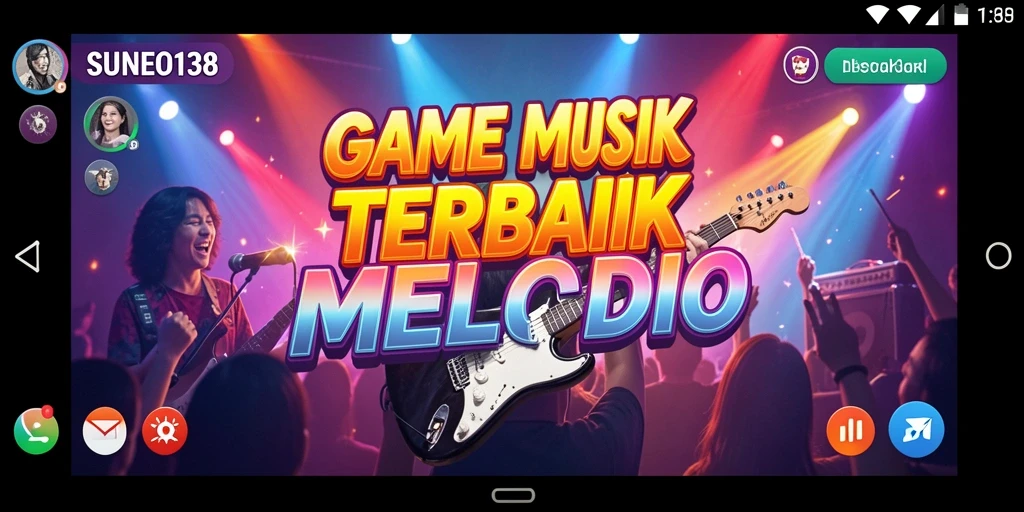 Tampilan dinamis dari gameplay SUNEO138 dengan berbagai pilihan lagu.