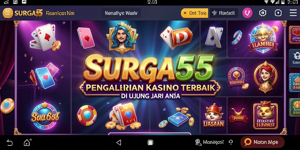 Tampilan menarik aplikasi Kasino SURGA55 saat bermain game.